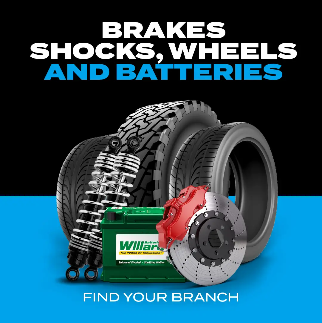Brakes, shocks, wheels, batteries