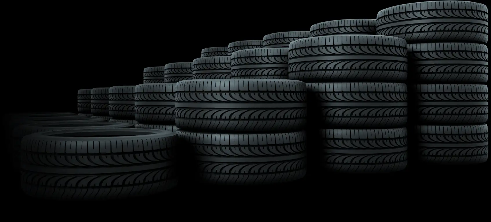Stack of tyres